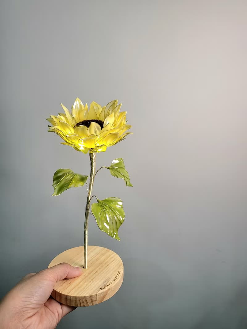 奶油向日葵 • 沾浸藝術花燈 【閒逛花間系列】小夜燈。生日禮物
