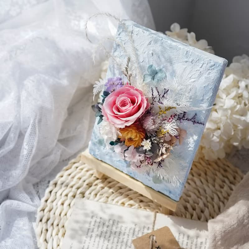 花藝DIY材料包│畫布花藝│含影片教學