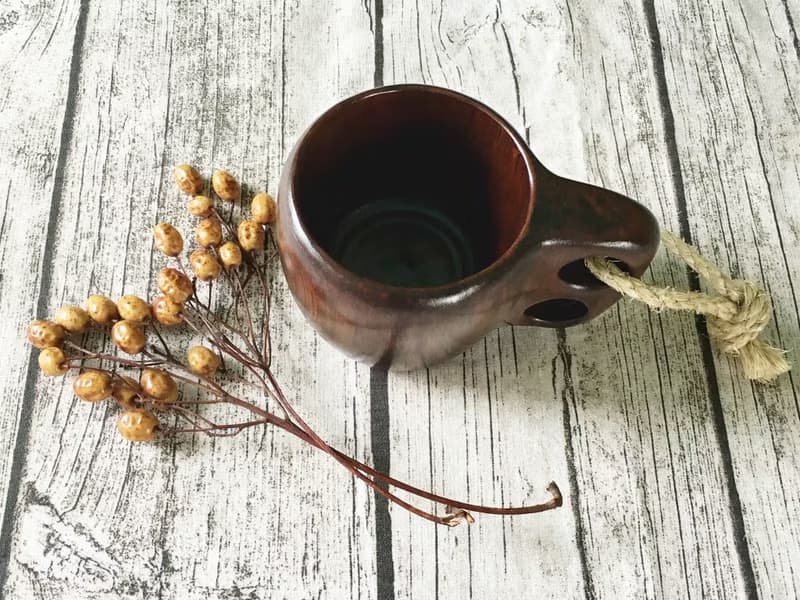 原木手工咖啡杯 - 天然生漆款 (檜木)