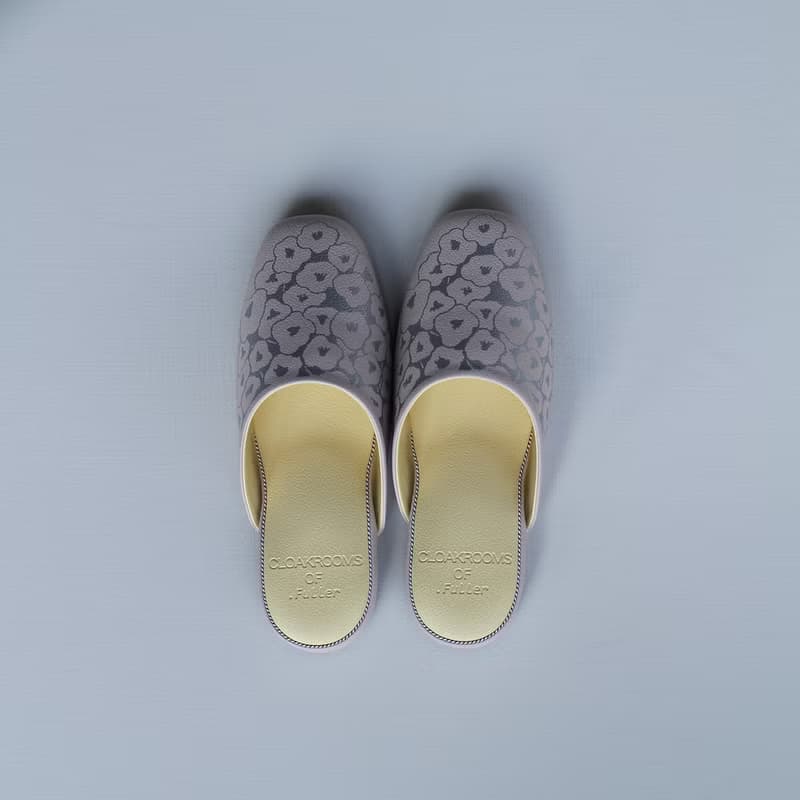 CLOAKROOMS OF .Fuller 室內拖鞋 TEXTILE設計款-latta花簇(粉黃)