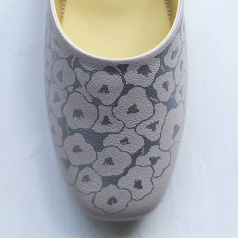 CLOAKROOMS OF .Fuller 室內拖鞋 TEXTILE設計款-latta花簇(粉黃)