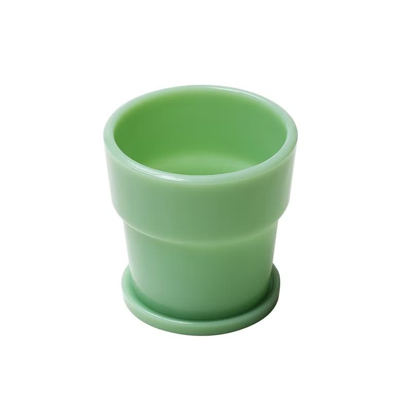 日本ideaco 復古風奶玉植栽盆器(直徑12cm)-大-多色可選