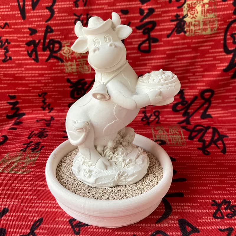 迎福納財福牛擴香石 聚寳福牛 元寳福牛 小盤套組 居家香氛 開運