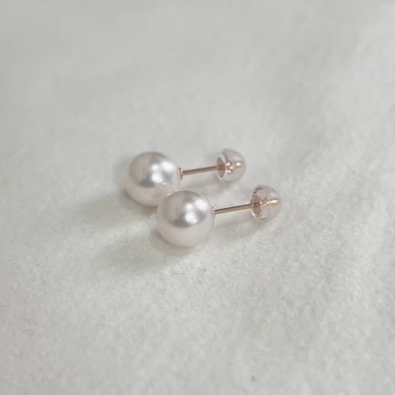 あこや真珠 一粒パールピアス 7-7.5ミリ/7.5-8ミリ/8-8.5ミリ プラチナ K18YG K10YG K10PG 日本産