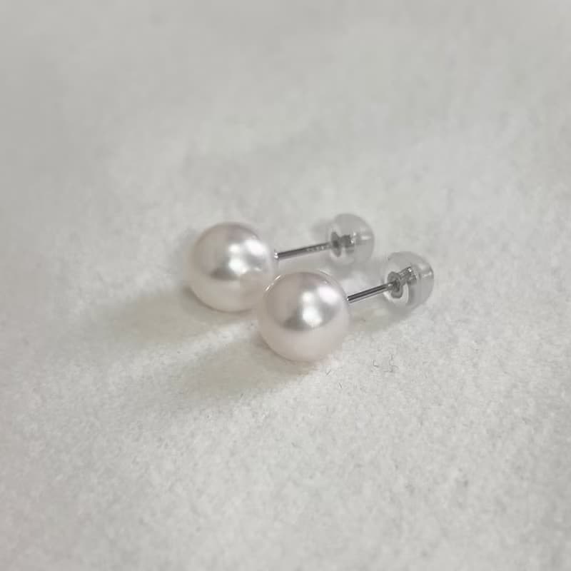 あこや真珠 一粒パールピアス 7-7.5ミリ/7.5-8ミリ/8-8.5ミリ プラチナ K18YG K10YG K10PG 日本産