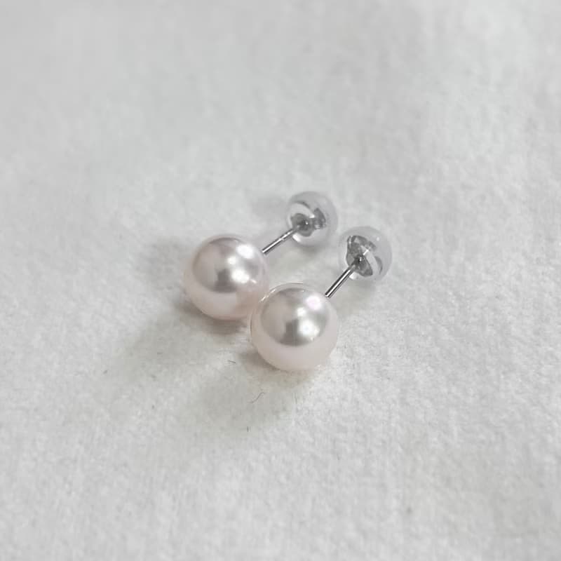 あこや真珠 一粒パールピアス 7-7.5ミリ/7.5-8ミリ/8-8.5ミリ プラチナ K18YG K10YG K10PG 日本産