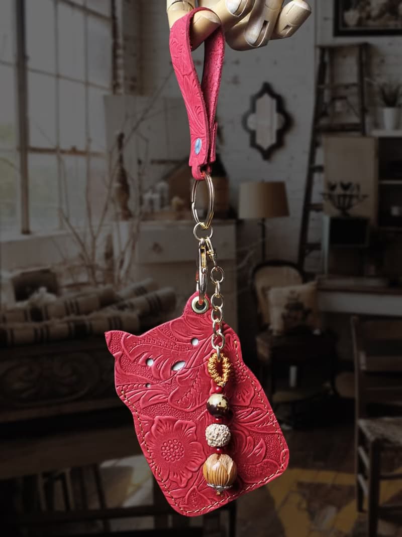 識別證/證件套/票卡夾 純牛皮直式 萌狐狸悠遊卡套