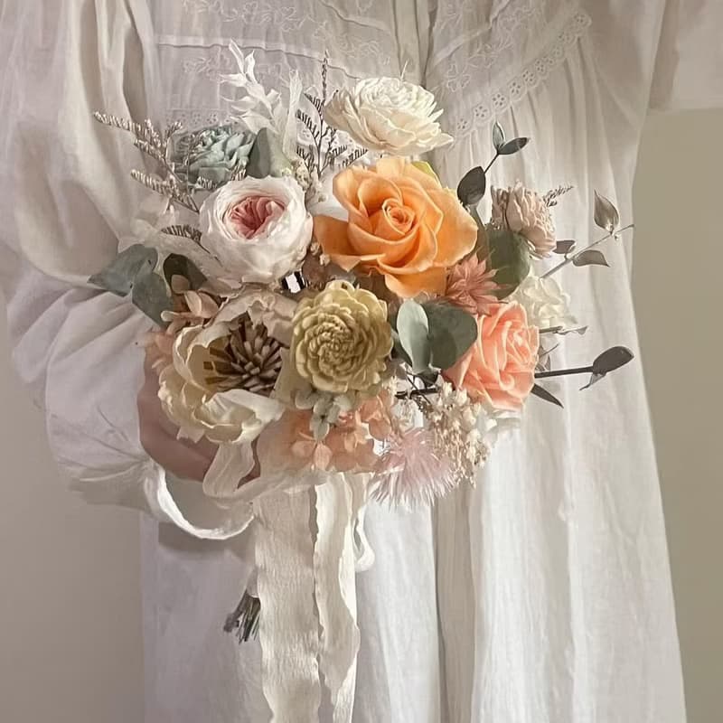 【新娘捧花】婚禮捧花 婚禮 結婚 手綁花 永生花 婚紗照 永生捧花