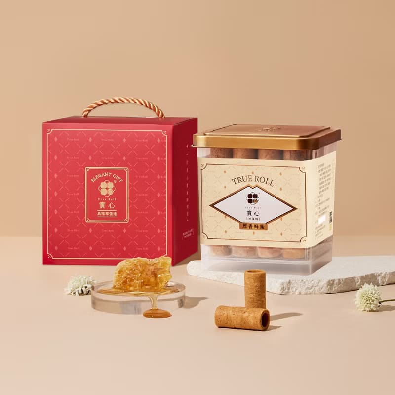 實心蛋捲 | 典雅粹蛋捲提盒組-蜂蜜 32 入