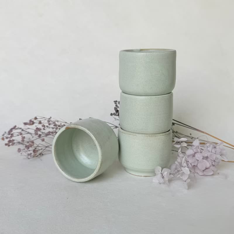 柔光莫蘭迪。手工小茶杯 茶杯 お湯吞 茶具 陶藝茶器 教師節禮物