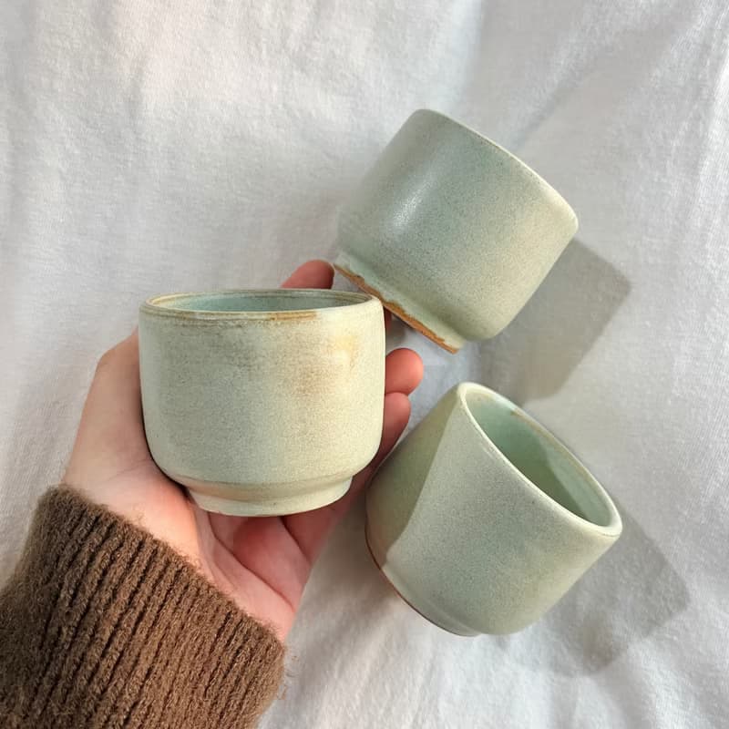 柔光莫蘭迪。手工小茶杯 茶杯 お湯吞 茶具 陶藝茶器 教師節禮物