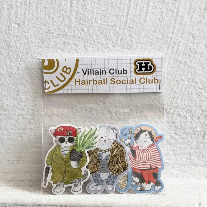 Villain Club Stickers Set — Hairball Social Club Collections