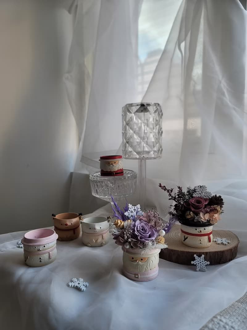 聖誕小型桌花花禮ll材料包