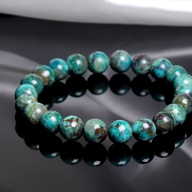 一圖一物│#220 8.5mm 美國鳳凰石水晶手鍊 硅孔雀石 療癒情緒