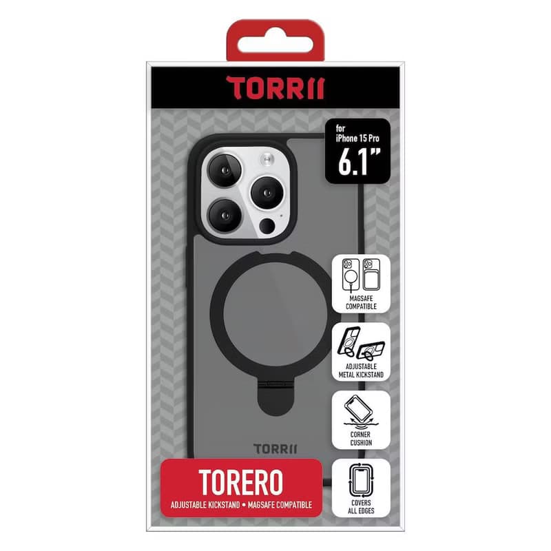 Torrii iPhone 15系列 | TORERO Magsafe 高階防摔手機殼 - 黑色