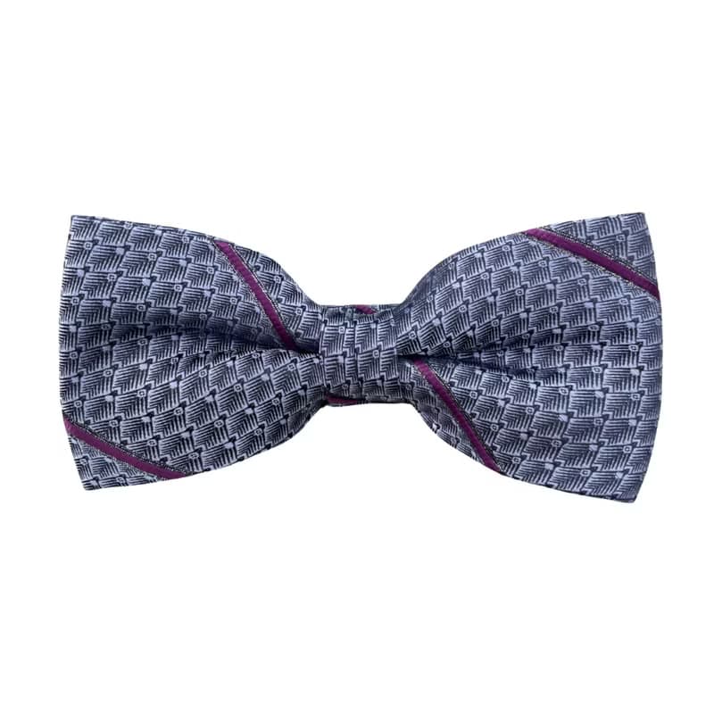 菱格彩帶藍領結