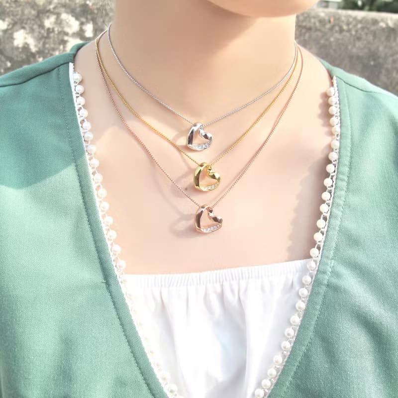 【美鑽銀飾】925純銀心形莫桑石項鍊 | 璀璨永恆 - 浪漫臻選之愛