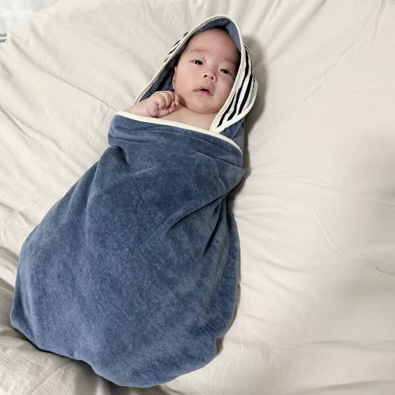 nizio 小蘑菇/ BOBO多功能成長浴巾 -時尚夜灰