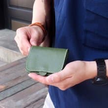 日本職人系 牛皮口袋型零錢包Made  by HANDIIN