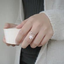 聖誕小雪花 | 細圈戒 925純銀 尾戒 手作銀飾