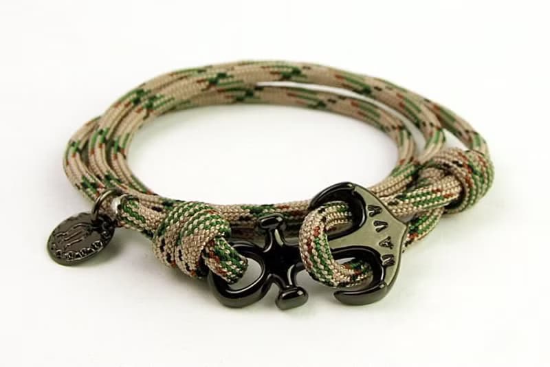 【METALIZE】Anchor with rope bracel 三圈式傘繩手鍊-海錨款-綠迷彩(黑色)