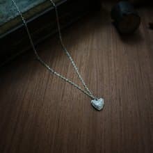 【聖誕禮盒】純銀蕾絲小愛心項鍊/婚禮禮物Choccy