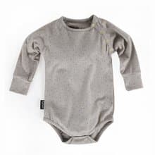 Moi Kids 冰島有機棉童裝包屁衣 6M至18M灰點點