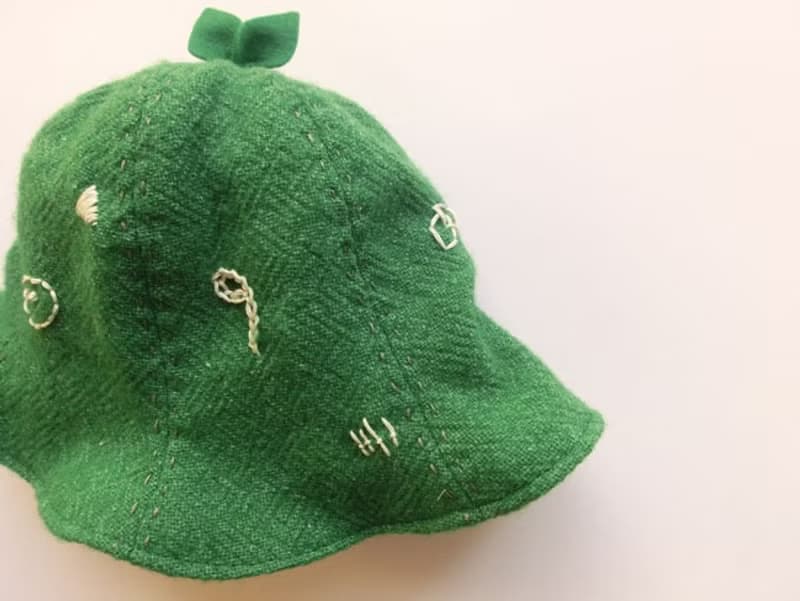 Grow Up! Wool Leaf Hat / Leaves & Nutrients (Green)