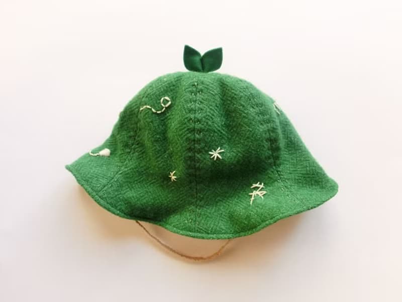 Grow Up! Wool Leaf Hat / Leaves & Nutrients (Green)