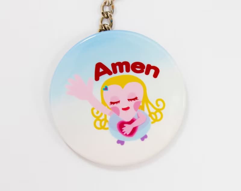 化妝鏡鑰匙圈-福音系列-Amen 聖經經文