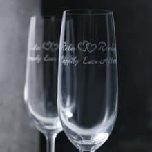 (一對價)210cc【永恆之心】LOVE心心相印香檳婚禮對杯