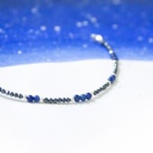 月夜繁星 / 靜夜星空 - 天然石925銀手鍊