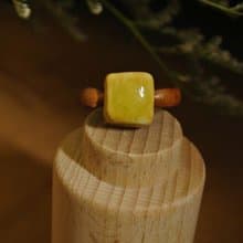 【 T - C 】戒指 皮革 牛皮 日本白瓷 瓷器  限量 自然釉色 無限看不膩色調 攝氏1350高溫燒製