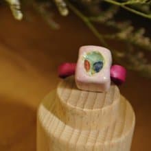 【 T - C 】戒指 皮革 牛皮 日本白瓷 瓷器  限量 自然釉色 無限看不膩色調 攝氏1350高溫燒製