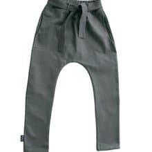 Moi Kids 冰島有機棉童裝綁帶長褲 2歲至6歲灰色