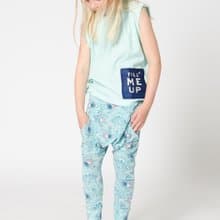 北歐童裝瑞典有機棉嬰兒幼兒哈倫褲-6M至6歲 天空藍