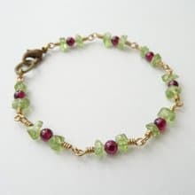 石榴石 橄欖石 野漿果 黃銅手鍊 | 豐收的季節