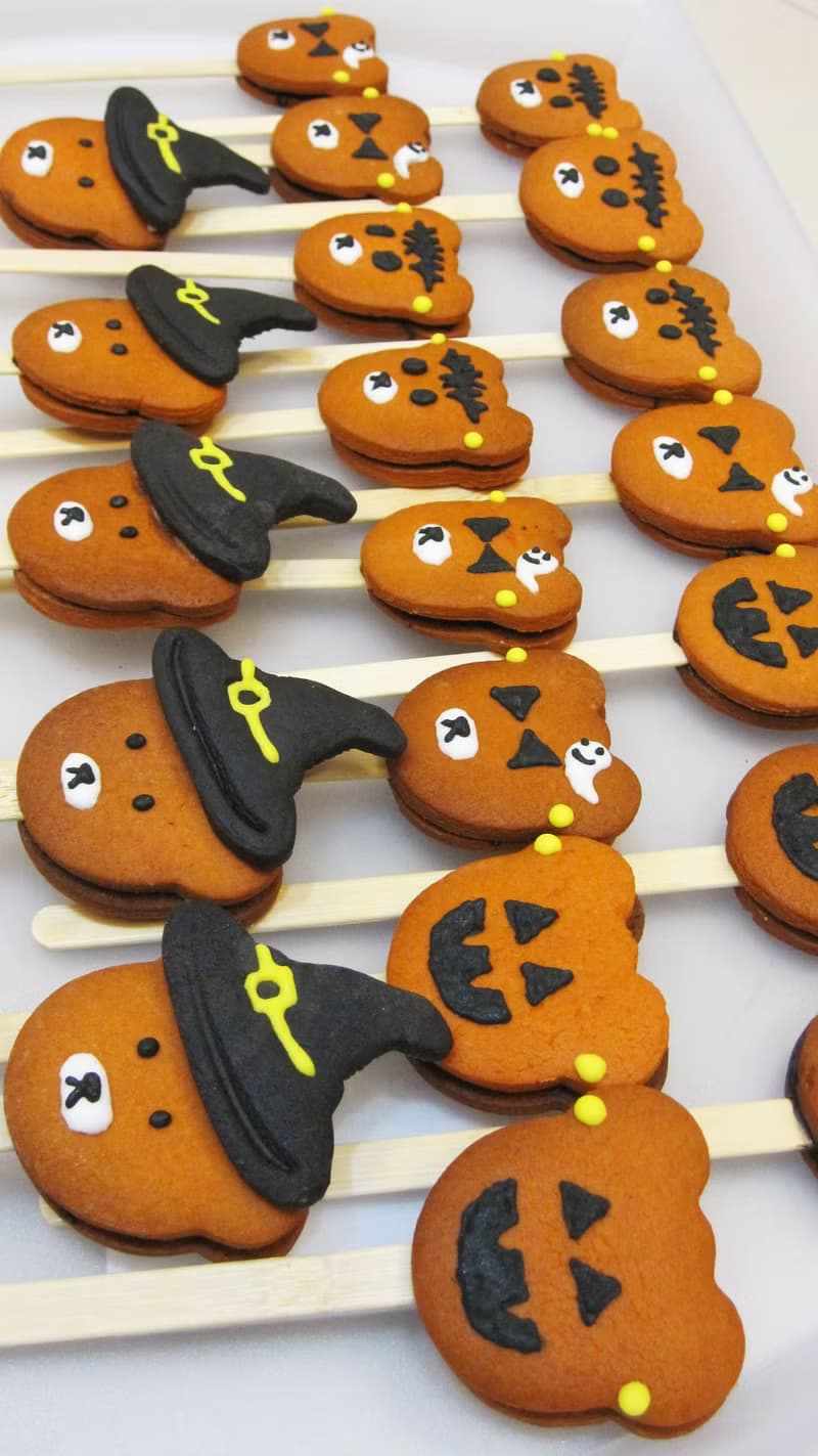 萬聖節熊棒餅乾 JMI手作烘焙坊 巧克力夾餡 共六支