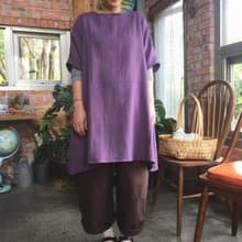 手作服 天然水洗雙層棉口袋長袍子  多色可選