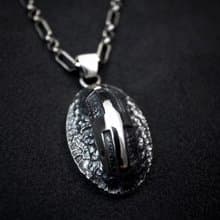 【卍字系列-925純銀墜飾】(單墜/腐蝕紋/橢圓形墜子)情人節祝福禮