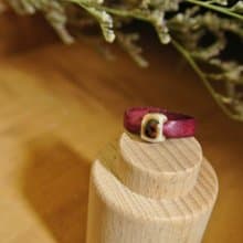 【 T - C 】戒指 皮革 牛皮 日本白瓷 瓷器  限量 自然釉色 無限看不膩色調 攝氏1350高溫燒製