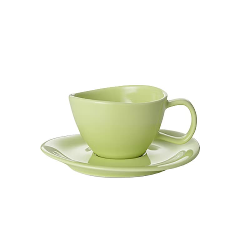 【花系列】花茶杯盤組 (草綠色)