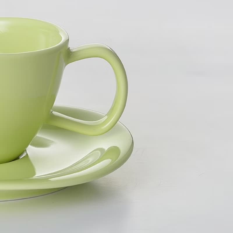 【花系列】花茶杯盤組 (草綠色)