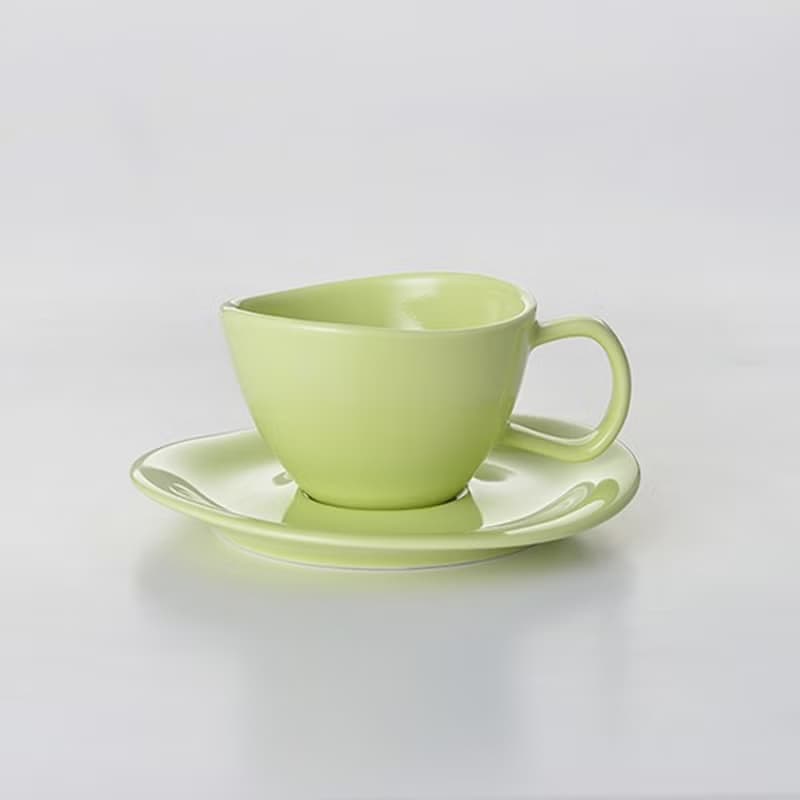 【花系列】花茶杯盤組 (草綠色)