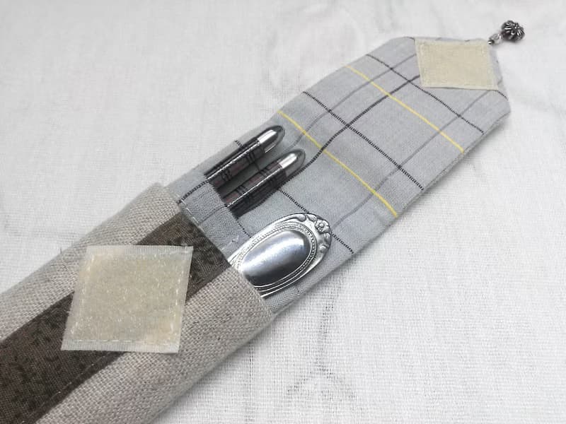 餐具組隨身收納袋 筷套F02-007~獨特設計手工縫製