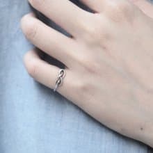 無限永恆 純銀繞結造型尾戒(單結)