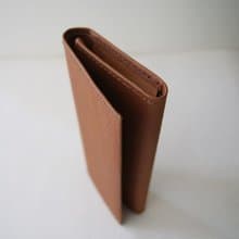 - 水洗紙長夾 / 茶褐*素食紙皮革