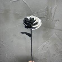 太極黑白皮革薔薇玫瑰【花】