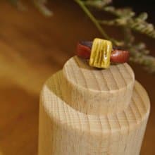 【 T - C  】戒指 皮革 牛皮 日本白瓷 瓷器  限量 自然釉色 無限看不膩色調 攝氏1350高溫燒製