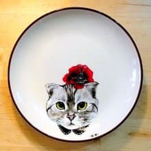 壁掛裝飾盤 / 點心盤系列－罌粟花喵女爵